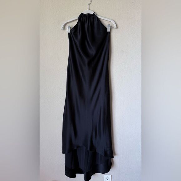 Alice + Olivia Rayni Midi Black Dress Size 6 - Picture 8 of 13